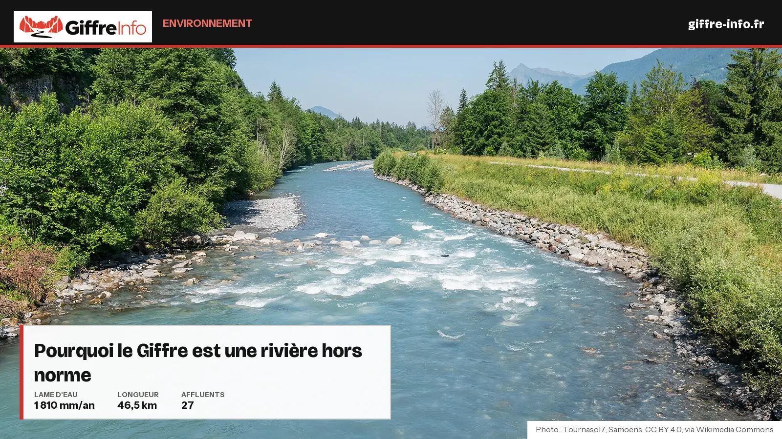 Pourquoi le Giffre est une rivière hors norme. Giffre river in commune of Samoëns , Haute-Savoie, France